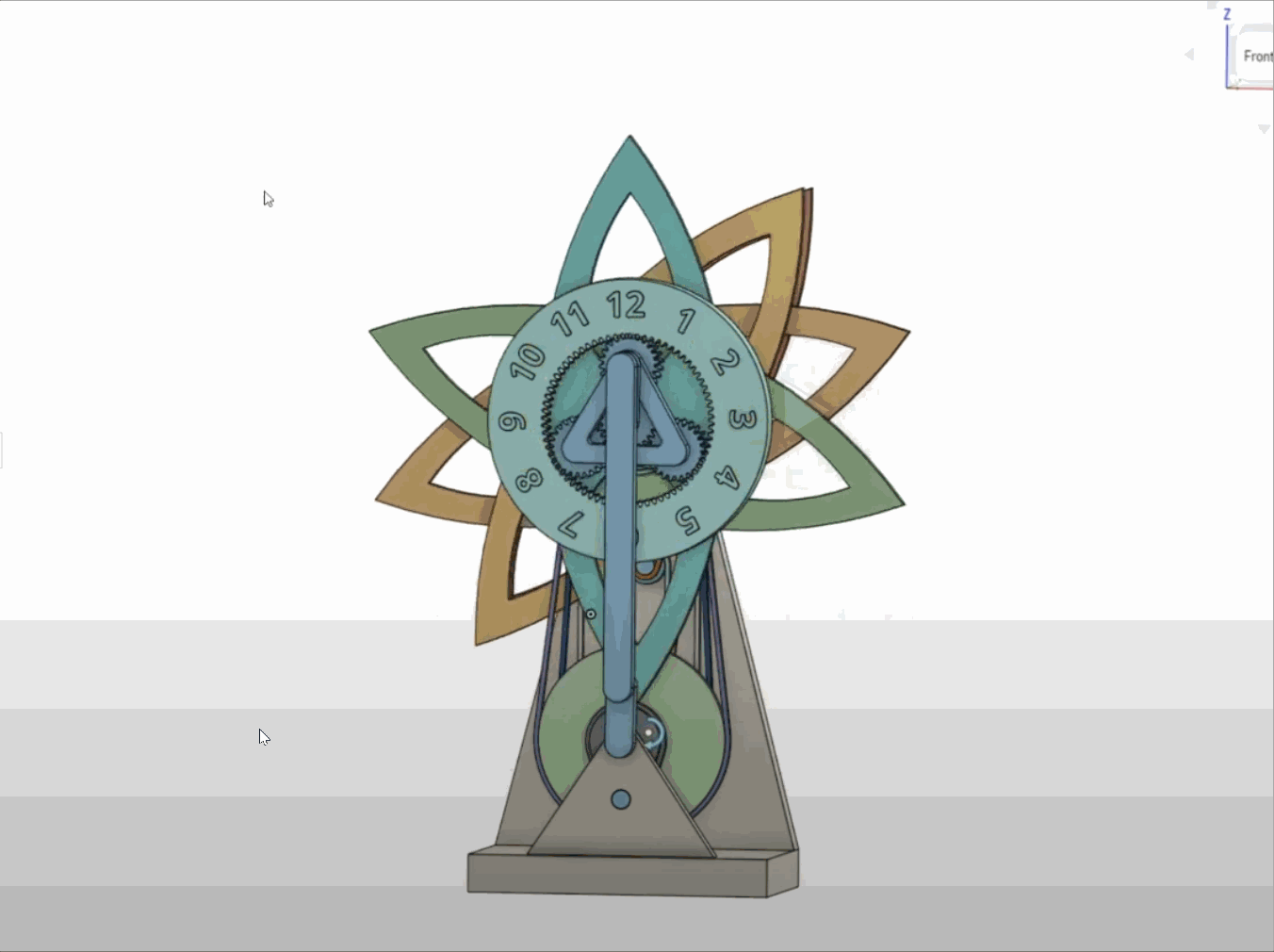Gif showing the beautiful colck turning